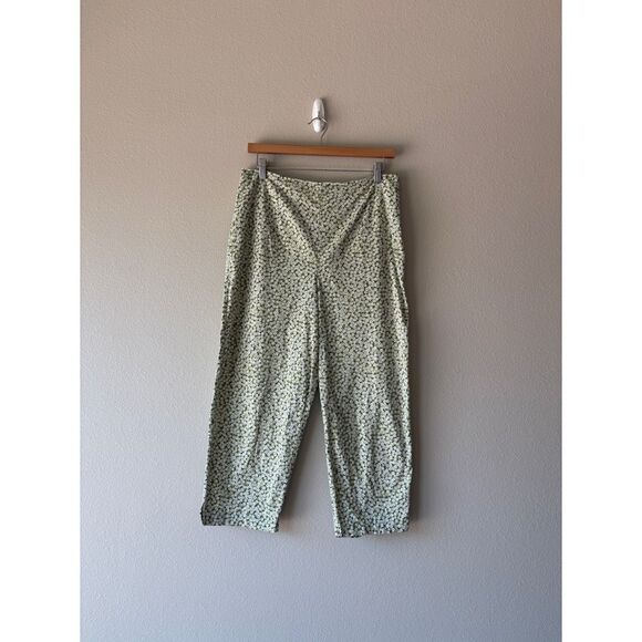 teddi 90s green floral high rise cropped pants - Picture 1 of 7